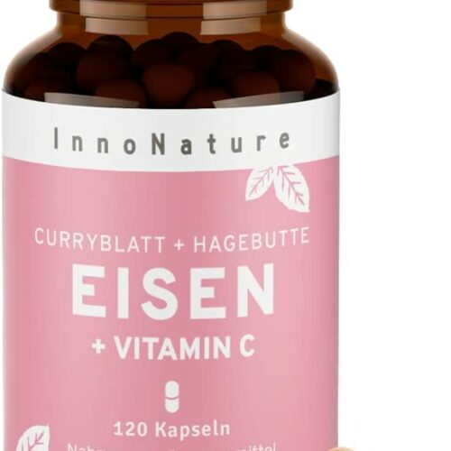 Natürliches Eisen + Vitamin C aus Curryblatt-Extrakt und Hagebutte-Extrakt