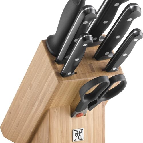 ZWILLING Twin Chef Messerblock, 8-teilig, Bambusblock, Messer, Schere