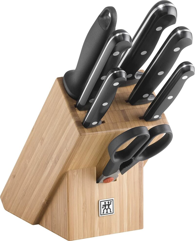 ZWILLING Twin Chef Messerblock, 8-teilig, Bambusblock, Messer, Schere