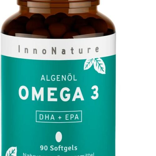Vegan Omega 3 Kapseln aus Mikroalgenöl. 1875 mg Premium Algenöl mit DHA + EPA