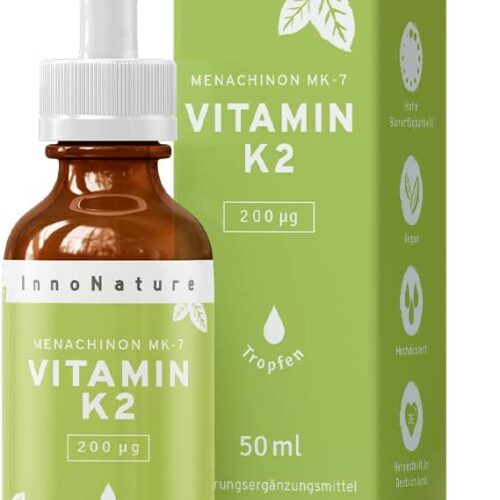Vitamin K2 MK7 (Menachinon) 1.750 Tropfen (200µg pro Portion) in 50ml Flasche