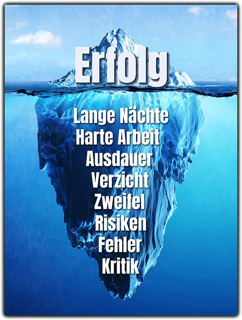 wandmotiv24 Leinwand-Bild Motivation, Größe 80x60cm, Hochformat, Eisberg