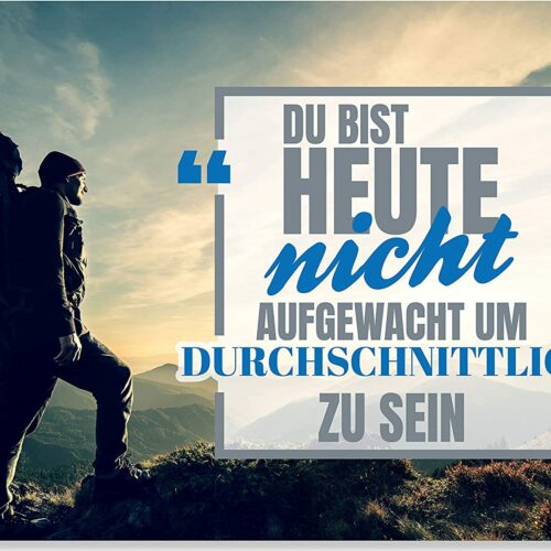 wandmotiv24 Leinwand-Bild Motivation, Größe 80x60cm, Querformat, Wandern