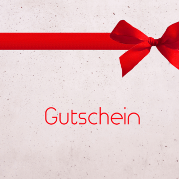 Gutschein rosa Hintergrund mit roter Schleife